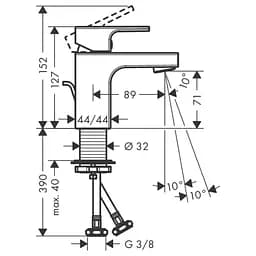 Змішувач для умивальника Hansgrohe Vernis Shape 71560670 чорний матовий - мініатюра 2