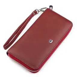 Гаманець жіночий ST Leather 18417 (ST45 - 2) на блискавці бордовий