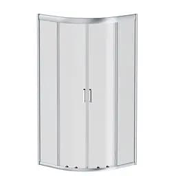 Душевая кабина Am.Pm Gem 1/4 Round 90x90 см без поддона хром матовый W90UG-401-090MT, прозрачный, хром матовый