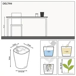 Вазон Lechuza Mini-Deltini Premium яскраво-червоний (14960) - мініатюра 5