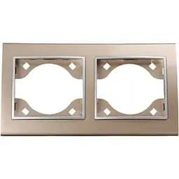 Рамка Brille двойная шампань LB-2F iv