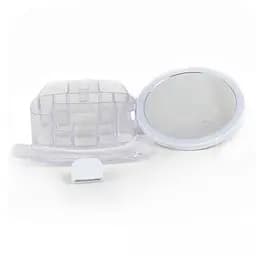 Дзеркало UKC з LED підсвічуванням і органайзером XH-086 кругле White (kz195) - мініатюра 3