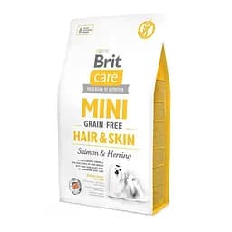 Сухий корм Brit Care GF Mini Hair&Skin 2 кг для собак малих порід здорова шкіра і шерсть
