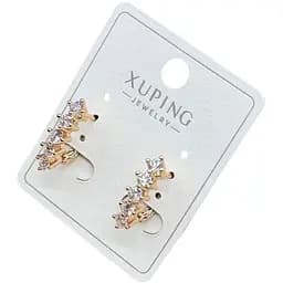 Сережки Xuping з кристалами гіпоалергенне медичне золото