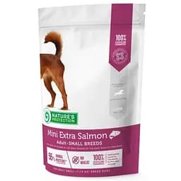 Сухий корм для дорослих собак малих порід Nature's Protection з лососем 500 г