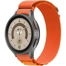 Ремінець для Samsung Galaxy Watch 5 44mm - помаранчевий Watchbands Cloth Wave ширина кріплення 20мм нейлоновий (WB022-1794649)