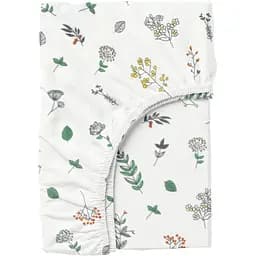 Простынь Cosas на резинке в детскую кроватку 60х120 wildflowers, белый (FoliageBirds_120)