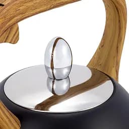 Чайник Whistling Kettle Black із нержавіючої сталі зі свистком Kamille 20 см kuh0006800 - мініатюра 5