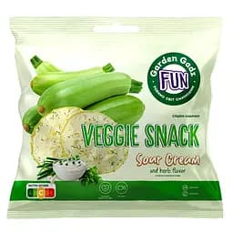 Чипси Garden Gadz Veggie Snack сушені кабачки зі смаком сметани та зелені 25 г.