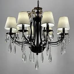 Кришталева люстра з абажурами Line.F Кількість ламп 5