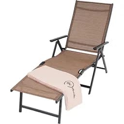 Садовый шезлонг Di Volio Bolzano с алюминиевой рамой коричневый