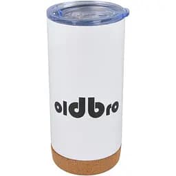 Кухоль OldBro для старого друга з корковим дном 480 мл White Classic із нержавіючої сталі з подвійними стінками