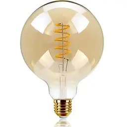 Вінтажна світлодіодна лампа EXTRASTAR, E27 Edison Screw 6W (еквівалент 42 Вт) G125 Великі глобусні світлодіодні спіральні лампи