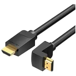 Кабель мультимедийный HDMI M to HDMI M 1.5m 90° corner black Vention (AAQBG)