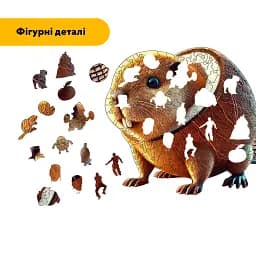 Дерев'яний фігурний пазл Бобріто Кокосіто, А2, Дерев'яна коробка 300+ елементів - мініатюра 3