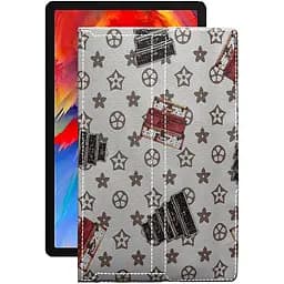 Чехол StatusCASE из экокожи для планшета Lenovo Pad Plus 2021 Луи-Витон-белый