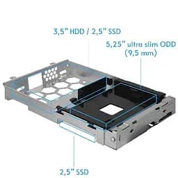 Корпус Chieftec UNI BE-10W-300 mATX , БЖ 300W, SLIM FF WHITE (BE-10W-300) - мініатюра 2