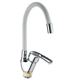 Змішувач для кухні Mixxus YUB4-181 з білим силіконовим виливом MI6482 Хром