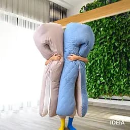 Подушка Ideia П-подібна для вагітних та відпочинку, 140x75x20 см, світло-сіра (8-33724 сірий/св.сірий) - мініатюра 10