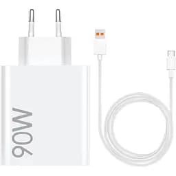 Мережевий зарядний пристрій Xiaomі 90W Charge Combo Type-A BHR07ZBEU White