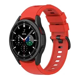 Ремінець для Samsung Galaxy Watch 6 - червоний ширина кріплення 20мм силікон Watchbands RiccoOne (W29-1WB6955656196) - мініатюра 2