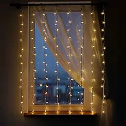 Гірлянда Штора 64 LED 1,5 х1,5 м, жовтий GarlandoPro ZWM1564LEDY - мініатюра 2