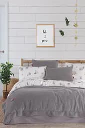 Постільна білизна Sherwood Grey (Фланель + Шерпа) Istanbul pbe0051507