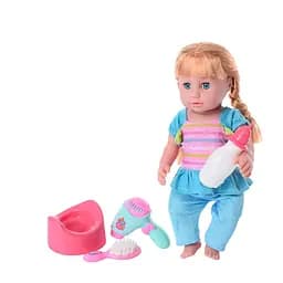 Лялька типу Бебі Борн, 34 см, горщик, пляшка, фен, гребінець, звук, п’є-пісяє (В асортименті)
