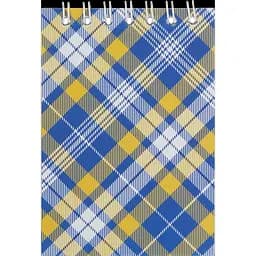 Блокнот на пружині Buromax Shotlandka А7, 48 аркушів синій (BM.2490-02)