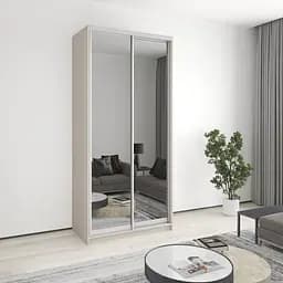 Шкаф-купе двухдверный MebelStar Стандарт AL 2 Зеркала 110x60x240 см Кашемир (MBS-3880)