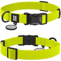 Нашийник для собак Waudog Magnet водостійкий з QR паспортом L, Ш 25 мм, Д 34-49 см лимонний
