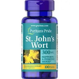 Натуральна добавка Puritan’s Pride St. Johns Wort Standardized Extract 300 mg 100 капсул