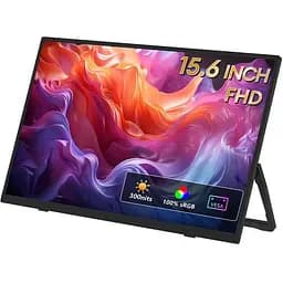 Монітор 15.6" Zeuslap ZP156 WLED, IPS, 1920x1080 (16:9), 4 мс, 60 Гц, 300 кд/м², 800:1, 178°/178°, 2хType-C, mini-HDMI чорний