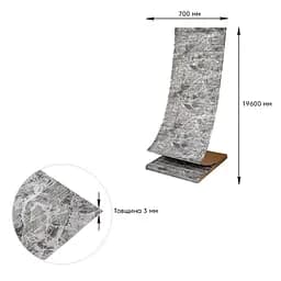 Самоклеюча 3D панель в рулоні 19600x700x3мм Мармур Чорний (R061-3-20) SW-00001196 - мініатюра 4