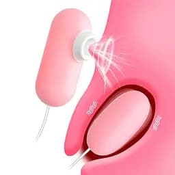 Подвійне вакуумне віброяйце "Вуманайзер" з USB кабелем 10 режимів 5,3 см. Рожевий K000913