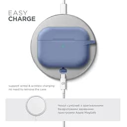 Силіконовий чохол для навушників Apple AirPods Pro 2 2022, Hang Case, фіолетовий, ультратонкий захисний кейс товщиною 2 мм, захист від подряпин, пилу та ударів, компактний, з карабіном для кріплення, ArmorStandart (ARM73672) - мініатюра 7