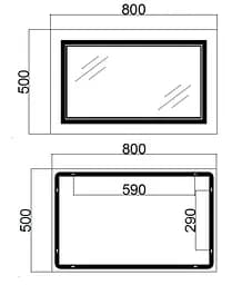 Дзеркало Qtap Cardinal з LED-підсвічуванням Touch QT0478C5080 - мініатюра 12