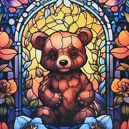 Алмазная мозаика Strateg ПРЕМИУМ Волшебный медвежонок размером 30х30 см не полная выкладка (DEEX16287)