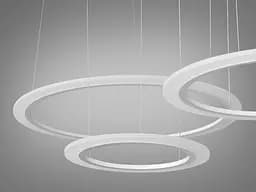 Підвісна LED-люстра на тросах з пультом 115 Вт Diasha 6639/800+600+400WH - мініатюра 4