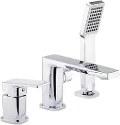 F1146 Змішувач на борт ванни врізний латунь Ø35 хром Frap 1/4 Хром