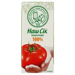 Сок Наш Сік Томатный с мякотью с солью 330 мл (917286)
