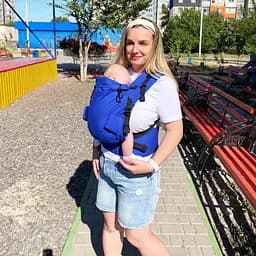 Ерго рюкзак з народження Adapt синій котон для малюків 0 - 18 місяців, вагою до 20 кг Coolbabka Синій - мініатюра 4
