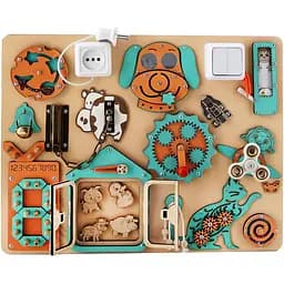 Развивающая игрушка Temple Group Бизиборд Пес 50х40 см оранжевый (TG1910773946)