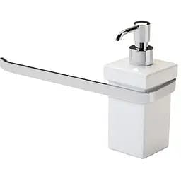 Тримач для рушника з дозатором Stilhaus Mizar хром MZ69D08 Білий