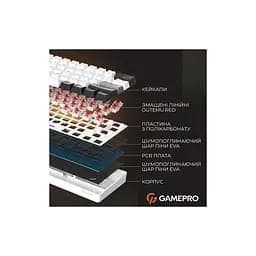 Клавіатура GamePro Genesis Infinity MK130BW Outemu Swithes USB White (MK130BW) - мініатюра 6