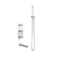 Смеситель для ванны Kohlman Nexen chrome + BOX скрытого монтажа KPL-QW217UQ20, Хром