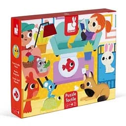 Пазли Janod Домашні тварини, тактильні, 20 елементів (J02686)