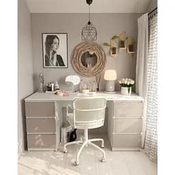 Стол компьютерный Moreli T-228 158x758x600 мм Белый/Капучино (mo-t228-white-capuch)