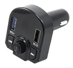 ФМ трансміттер для авто Car Kit MOD.M9B Чорний, fm модулятор в машину з 2 USB+TF (автомодулятор) (NS) - мініатюра 2