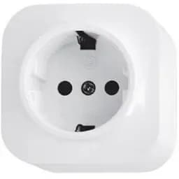 Розетка HOROZ ELECTRIC Eva, одинарна, накладна із заземленням, біла